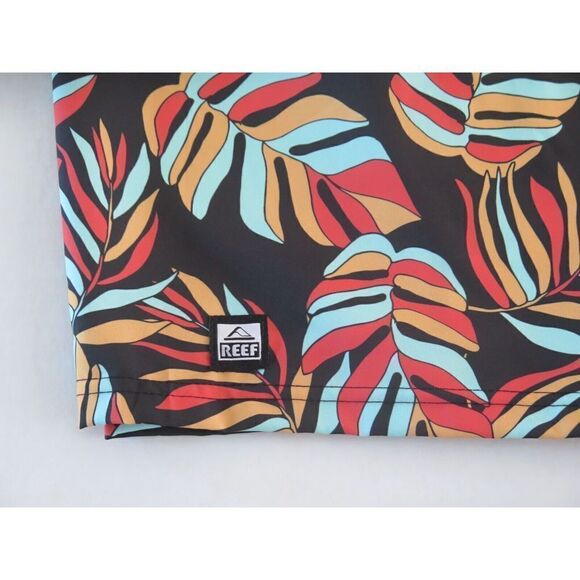 Reef Men's Sz 30 Multicolor Leaf Print Swim Trunks - Picture 7 of 7